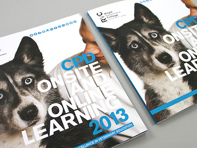 RVC CPD COVER 2013 animals blue brochure editorial foil photoshoot spot gloss uncoated