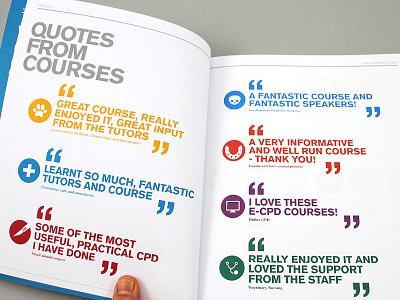 RVC CPD 2013 Quotes page bristol brochure colour palette editorial icon icons iconset print uncoated