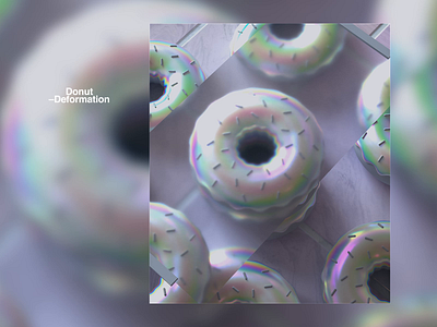 Donut Deformation animation cinema4d donut gradient iridescent motion r21 redshift web