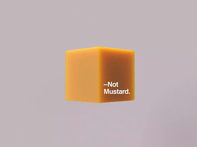 Not Mustard. abstract art branding cinema4d cinema4dart design illustration logo motion poster redshift type typography