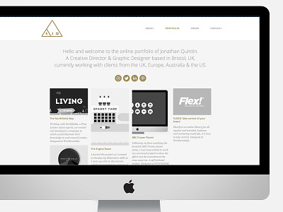 SJQ - Portfolio website (In development) bristol cms freelance gold mono portfolio style ui ux web website