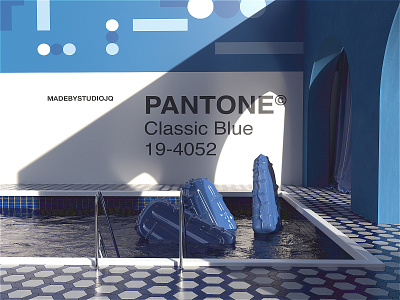 The Classic Blue | Chill-out Zone. 2020 blue c4d c4dr20 c4dr21 chill classicblue color film illustration octane octanerender pantone surreal typography