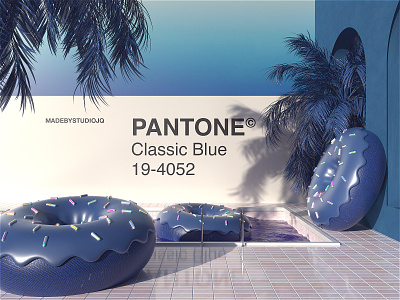 The Classic Blue | Chill-out Zone | Part II 2020 branding chill cinema4d classicblue octane pantone render type typography
