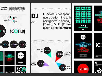 SCOTT.DJ brand deck brand branding branding deck colour deck dj gloabl identity illustration logo map music palette posters vector