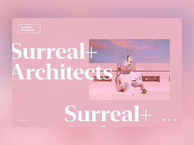 Surreal+ Architects. architecture clean interaction landingpage octane pink surreal typogaphy ui ui design uiux website websites