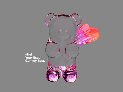 Not Your Usual Gummy Bear. animation gummybear motion redshift surreal sweets