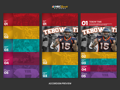 Accordion preview for NBC Sports Network 4 accodion amercian football branding grid interface ipad nbc sports network new york sport texture tv ui usa ux