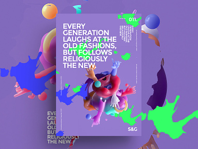 Show&Go2020™ 011 | Every Generation 3d 3d art cinema4d color digital illustration octane poster poster a day posterdesign posters type typography