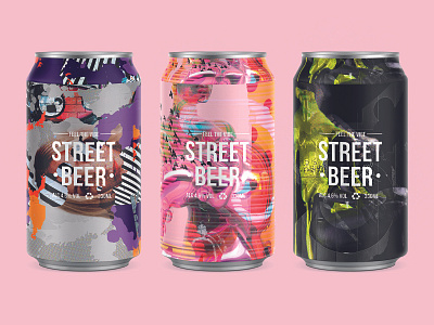 FEEL THE VIBE | STREET BEER art beer beerart beercan grunge illustration packagedesign packaging photoshop street