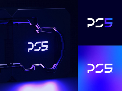 PS5 2020 gamer gaming gradient logo logomark logomarks playstation prototype ps5 ps5logo sony