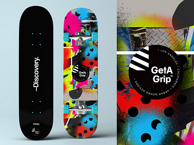 GetA Grip | Discovery Deck adobe branding collage logo logos logotype photoshop poster skateboard skater