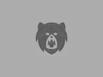 Grizzly animal bear grid grizzly icon iconography identity logo mark symbol