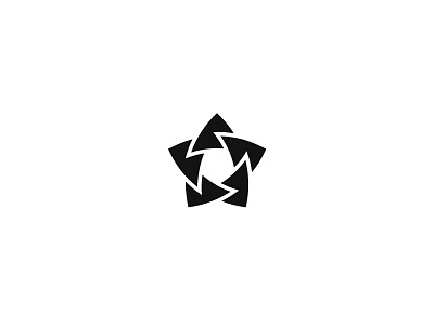 Star Negative branding identity logo mark negative star