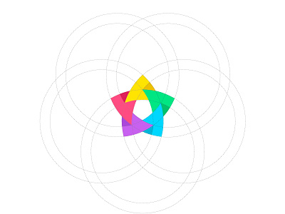 Star Color branding circle colors fusion grid identity logo mark motion play star symbol