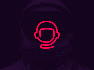 Cosmic astronaut brand branding cosmic head helmet icon logo space spaceman spaceship