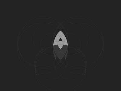 Rocket a brand identity logo m mark monogram rocket space spaceship symbol