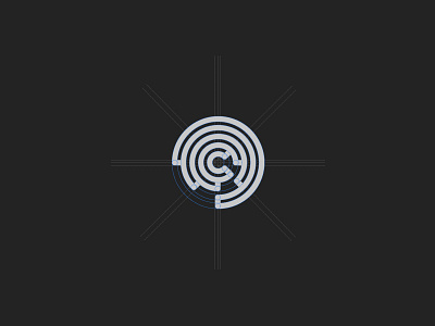 C brand circle grid identity line logo logotype mark monogram symbol