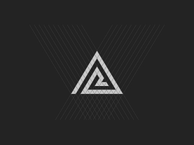 △ a dj geometry l letter logo logotype mark monogram music symbol triangle