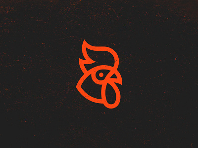 Rooster brand branding chicken icon identity logo mark minimal roasted chicken symbol texture