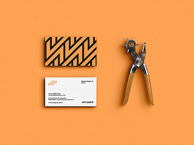 Leather Business Card branding business card corporate identity line logo mark pattern stationary symbol
