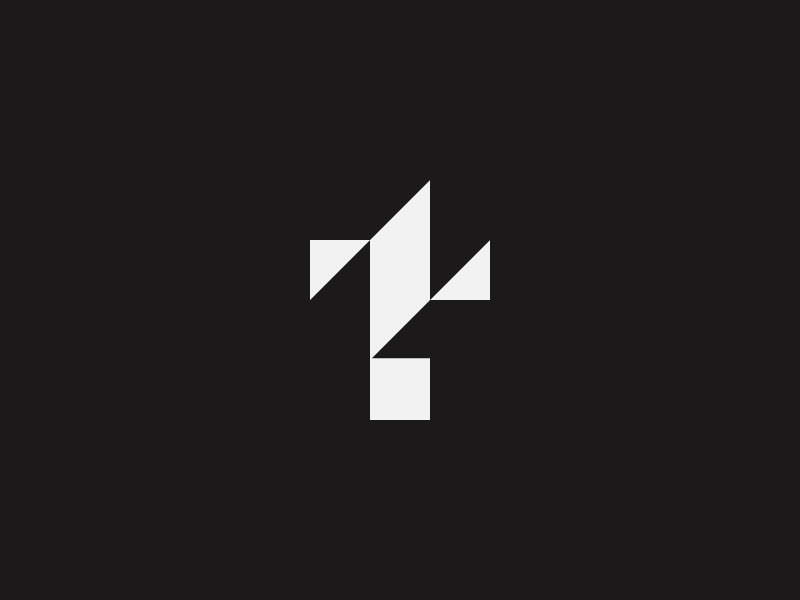 T® brand branding geometry identity letter logo logotype mark minimal monogram symbol