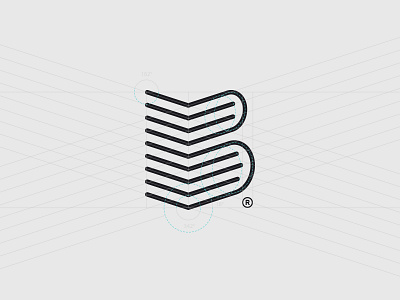 Book® Grid brand design geometry grid construction grid logo identity logo logotype mark monogram symbol