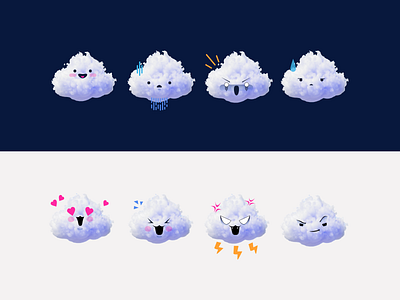 Cloud Character characterdesign chatbot expression illustration mascot