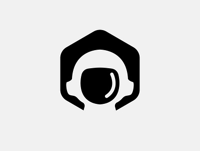 The Astronaut astronaut branding design flat logo minimal space spaceman spaceship vector