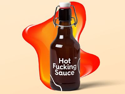 Hot Sauce bottle bottle mockup bottlwe branding design flat hot logo minimal package packagedesign sauce typography vector