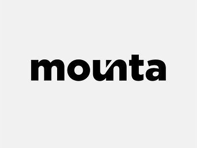 MOUNTA artwork branding connect design flat font font awesome lettering logo minimal typography typography logo vector