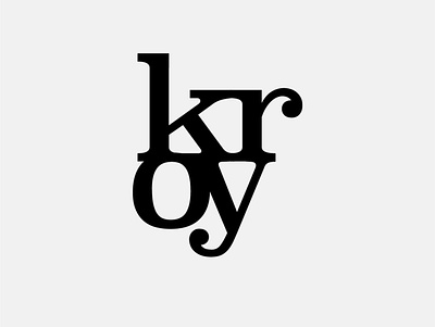 Kroy artwork branding design flat icon kroy lettering logo logotypedesign minimal typography vector