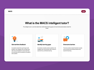 MACS AI Tutor website