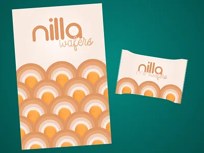 Dribbble Warmup - Snack Package Redesign 70s 70sdesign branding cookie cookies design logo nilla wafers redesign vector weekly warm up weeklywarmup