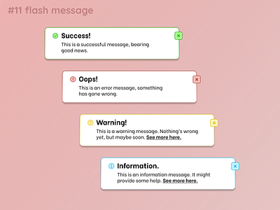 DailyUI 011 - Flash message