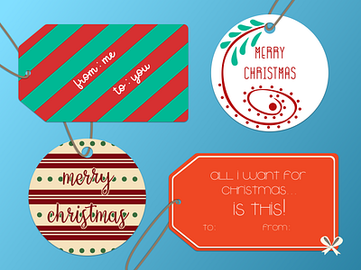 Weekly Warm Up - Christmas Tags christmas tag ui uidesign vector weekly warm up weeklywarmup