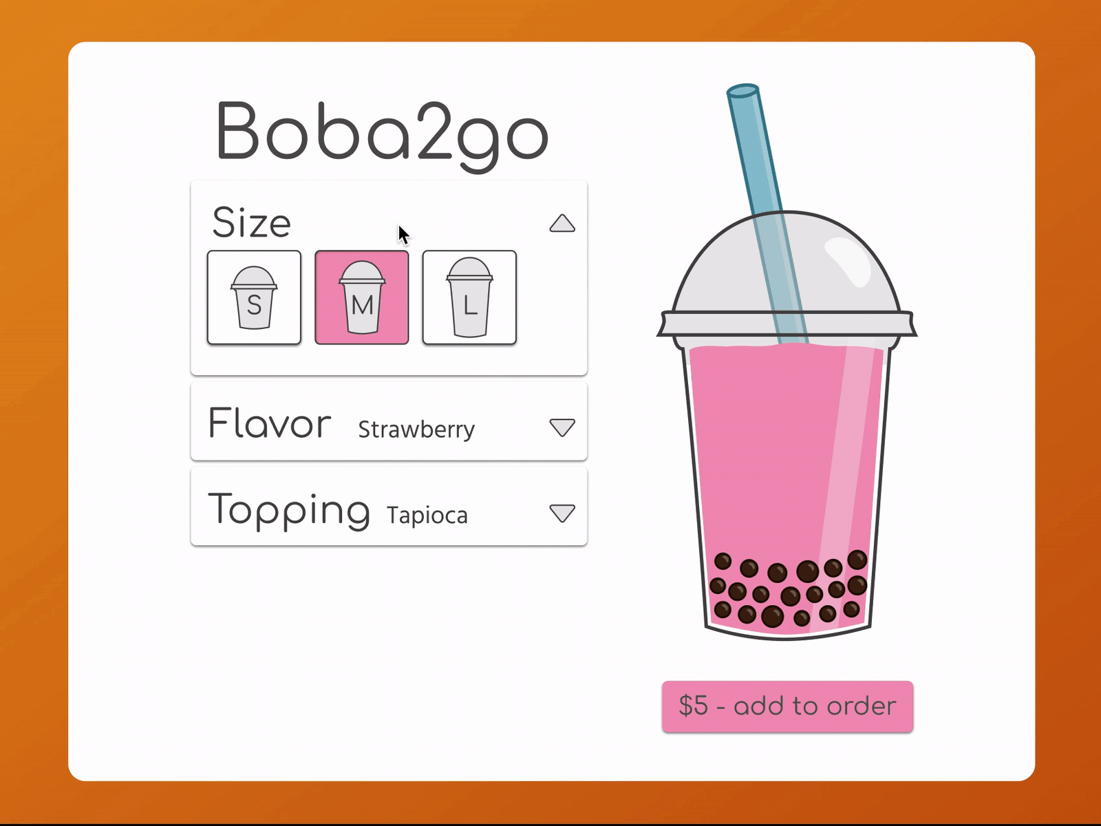 Day 43 - Food/Drink Menu animation animations daily 043 dailyui design figma figmadesign ui uidesign