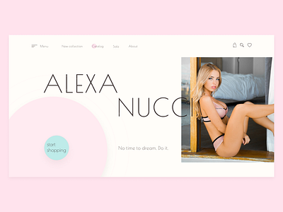 Alexa Nucci, Lingerie store design minimal typography ui ux web website