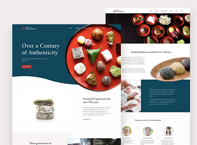 Mochi Shop Landing Page Concept branding food japanese mochi responsive design uidesign wagashi web