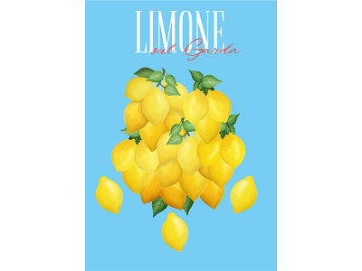 Limone color design illustraion italy summer