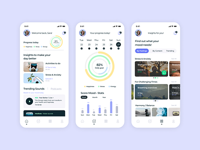 Mood Tracker Mobile App app ui