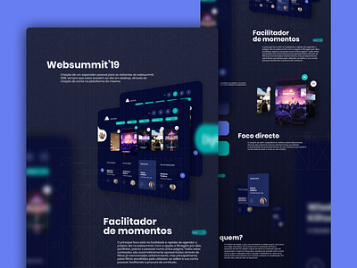 Web Summit 2019 - Web App app dark mode design poc redesign ui ux webdesign websummit