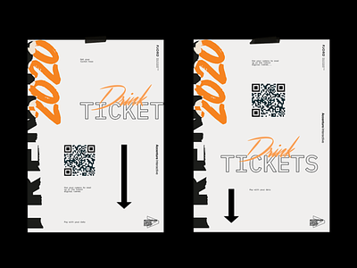 Drink Ticket Posters design layout typogaphy