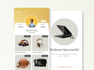 Redeem Gift - UI App apps ios mobile app ui
