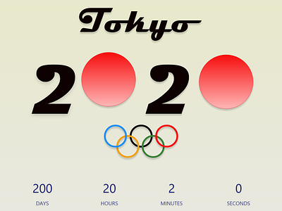 Custom Size 1 2x adobe xd countdown countdowntimer daily 100 challenge daily ui challenge dailyuichallenge design olympics tokyo 2020