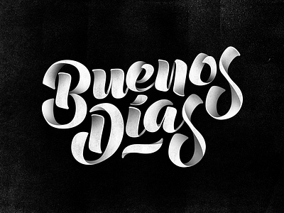 Buenos Días (Hand Lettering) drawn hand handlettering lettering logo logotype type typography