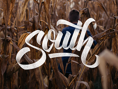 South (Hand Lettering) brush crayola drawn hand handlettering lettering logo logotype type typography
