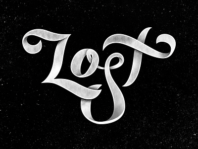 Lost (Hand Lettering) brush drawn hand handlettering lettering logo logotype type typography