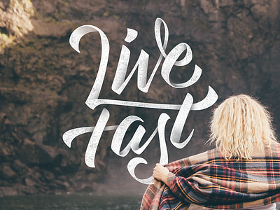 Live Fast (Hand Lettering) brush crayola drawn hand handlettering lettering logo logotype type typography