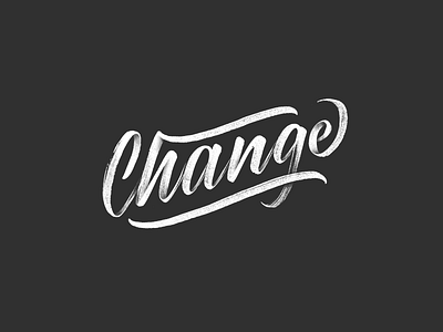 Change Hand Lettering hand lettering shadows tombow typography