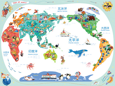 map of world illustration